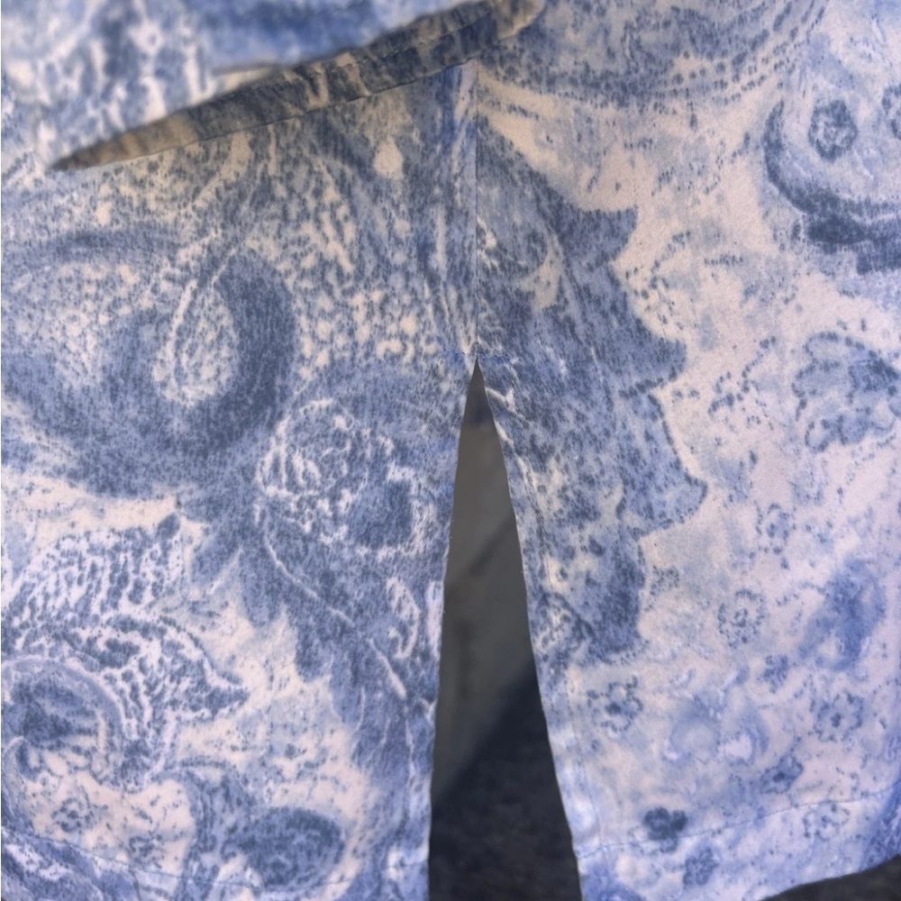 Ralph Lauren Blue Paisley Night Shirt Small Embroidered Logo Womens Preppy - Picture 6 of 7